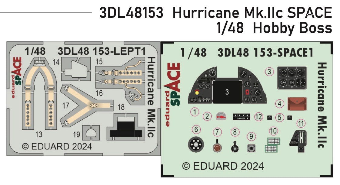 Eduard ED3DL48153 1:48 Hawker Hurricane Mk.IIc SPACE