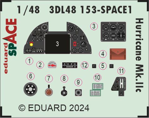 Eduard ED3DL48153 1:48 Hawker Hurricane Mk.IIc SPACE