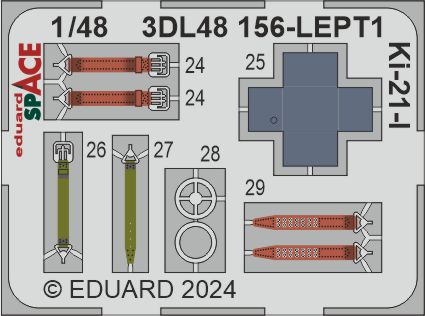 Eduard ED3DL48156 1:48 Mitsubishi Ki-21-I SPACE