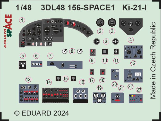 Eduard ED3DL48156 1:48 Mitsubishi Ki-21-I SPACE