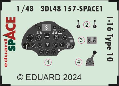 Eduard ED3DL48157 1:48 Polikarpov I-16 Type 10 SPACE
