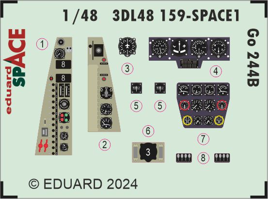 Eduard ED3DL48159 1:48 Gotha Go-244B SPACE