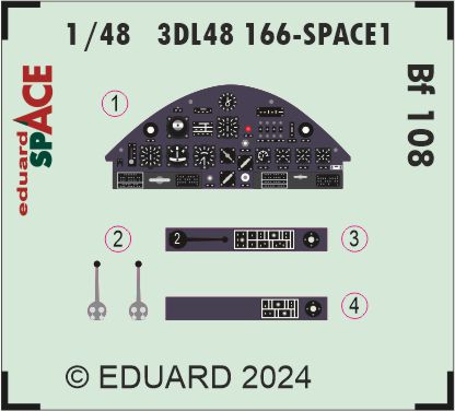 Eduard ED3DL48166 1:48 Messerschmitt Bf-108B SPACE set