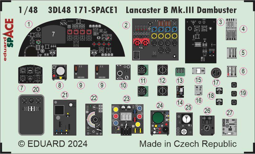 Eduard ED3DL48171 1:48 Avro Lancaster B Mk.III Dambuster
