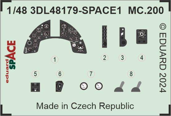 Eduard ED3DL48179 1:48 Macchi C.200 Saetta