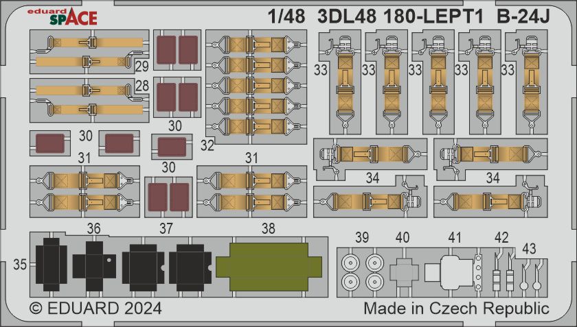 Eduard ED3DL48180 1:48 Consolidated B-24J Liberator