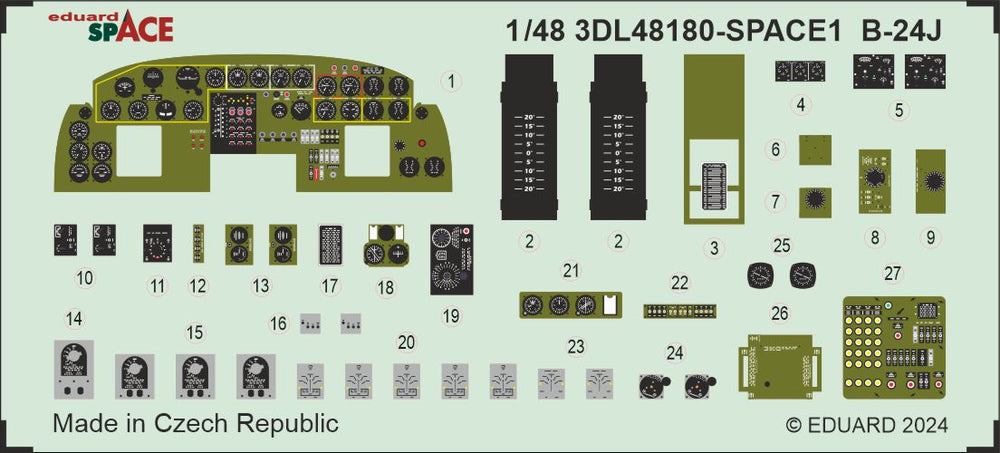 Eduard ED3DL48180 1:48 Consolidated B-24J Liberator