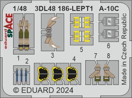 Eduard ED3DL48186 1:48 Fairchild A-10C Thunderbolt II