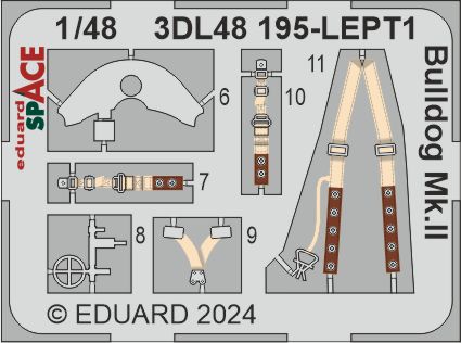 Eduard ED3DL48195 1:48 Bristol Bulldog Mk.II