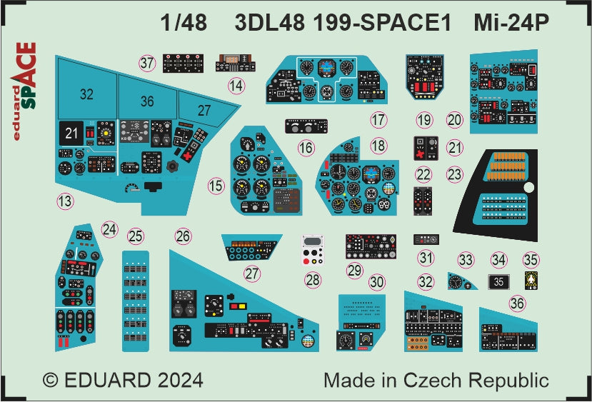 Eduard ED3DL48199 1:48 Mil Mi-24P