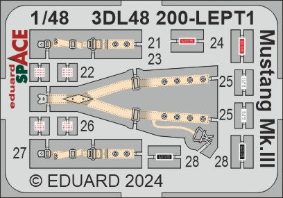 Eduard ED3DL48200 1:48 North-American Mustang Mk.III