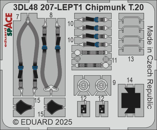 Eduard ED3DL48207 1:48 de Havilland Chipmunk T.20 SPACE