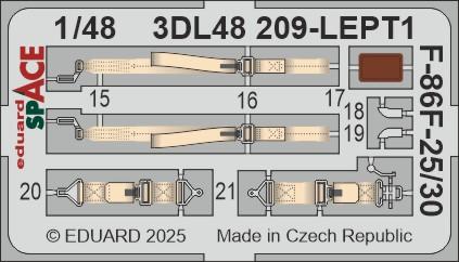 Eduard ED3DL48209 1:48 North-American F-86F-25/30 Sabre SPACE