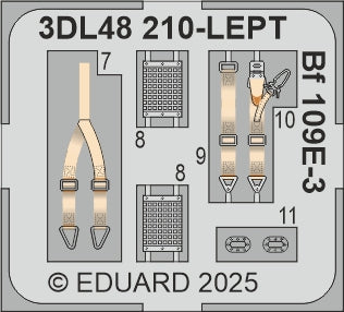 Eduard ED3DL48210 1:48 Messerschmitt Bf-109E-3 SPACE set