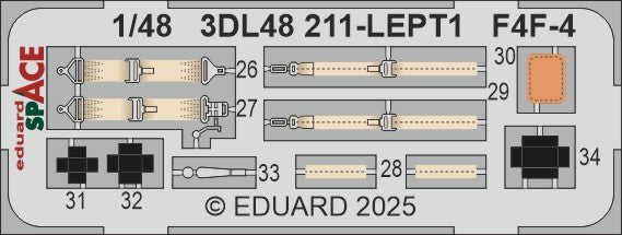 Eduard ED3DL48211 1:48 Grumman F4F-4 Wildcat SPACE set