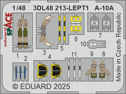 Eduard ED3DL48213 1:48 Fairchild A-10A Thunderbolt II SPACE set