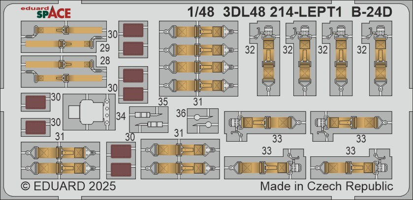 Eduard ED3DL48214 1:48 Consolidated B-24D Liberator SPACE set