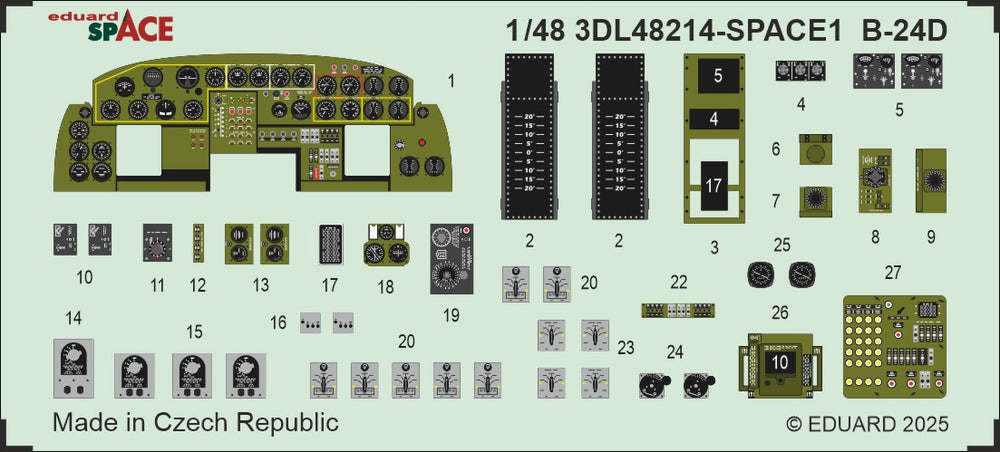 Eduard ED3DL48214 1:48 Consolidated B-24D Liberator SPACE set