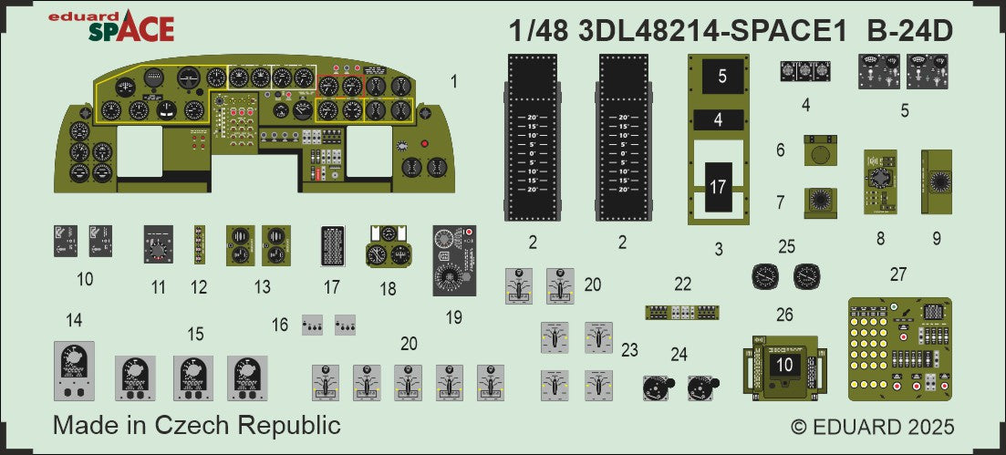 Eduard ED3DL48214 1:48 Consolidated B-24D Liberator SPACE set