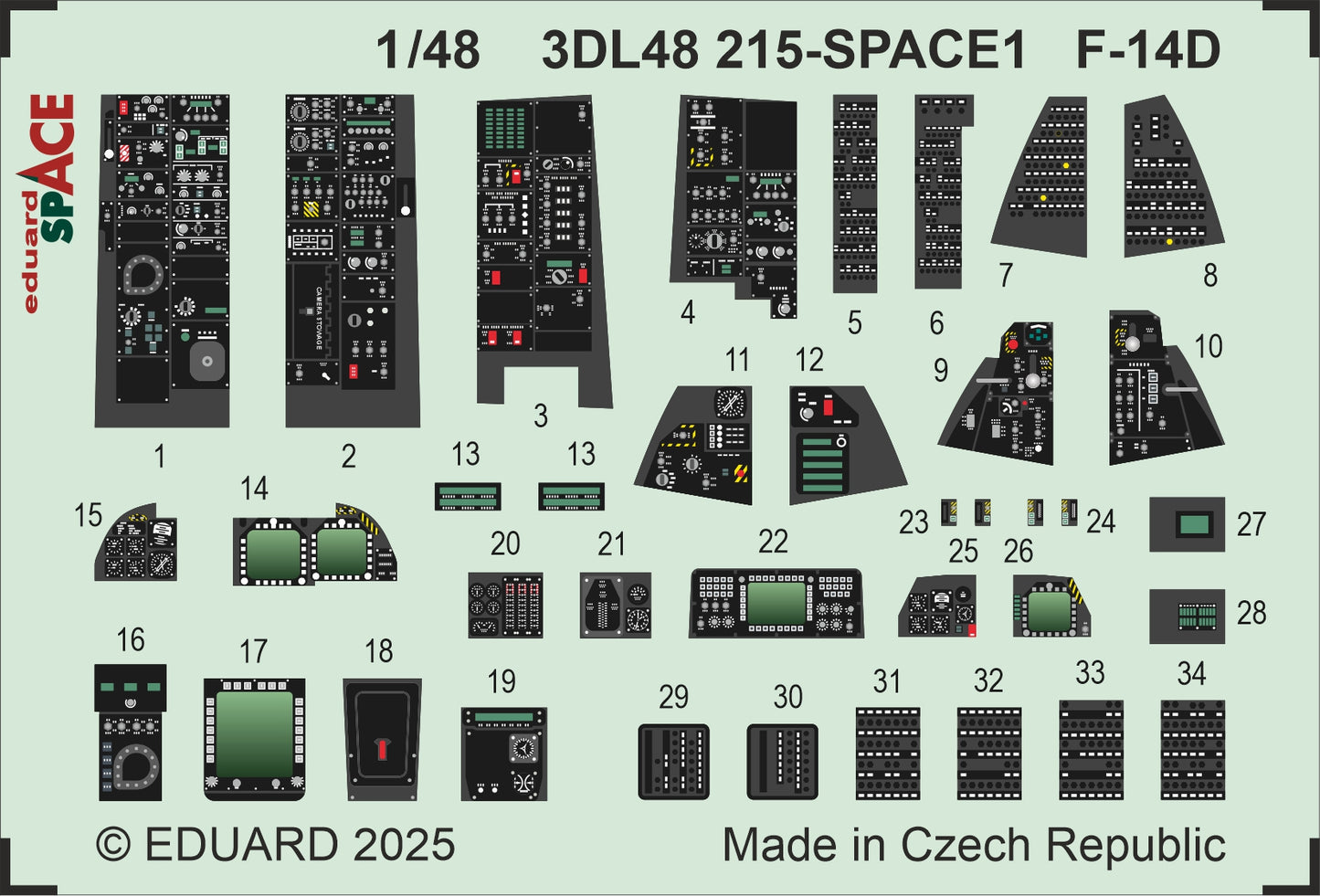 Eduard ED3DL48215 1:48 Grumman F-14D Tomcat SPACE set