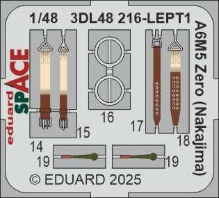 Eduard ED3DL48216 1:48 Nakajima A6M5 Zero