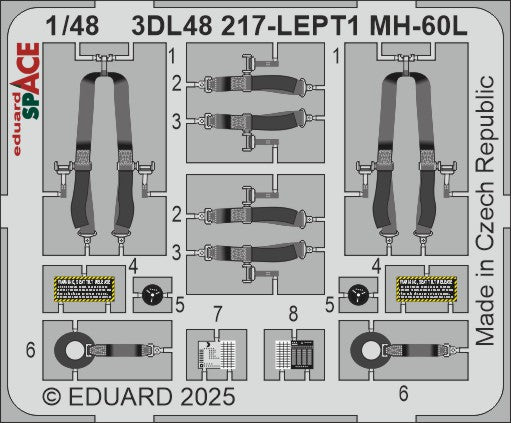 Eduard ED3DL48217 1:48 Sikorsky MH-60L Black Hawk SPACE set