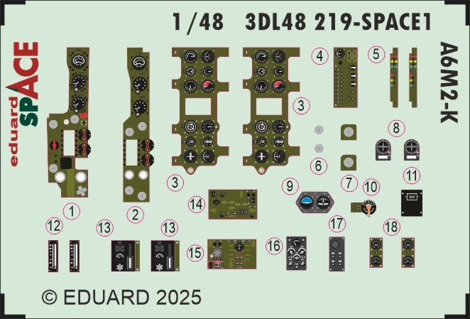 Eduard ED3DL48219 1:48 Mitsubishi A6M2-K Zero SPACE set
