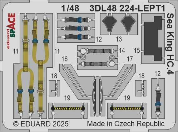 Eduard ED3DL48224 1:48 Westland Sea King HC.4 SPACE set