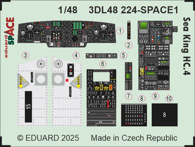 Eduard ED3DL48224 1:48 Westland Sea King HC.4 SPACE set