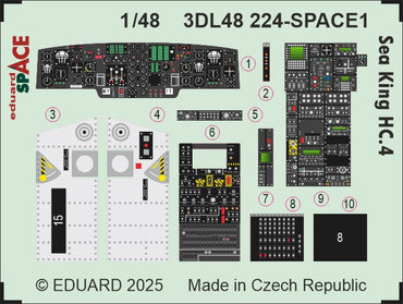 Eduard ED3DL48224 1:48 Westland Sea King HC.4 SPACE set