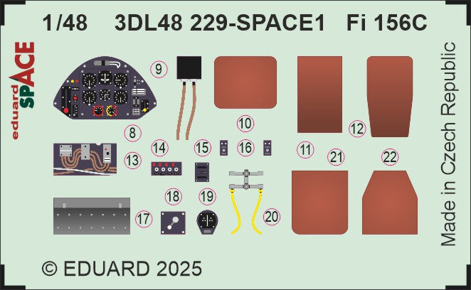 Eduard ED3DL48229 1:48 Fieseler Fi-156C Storch SPACE set