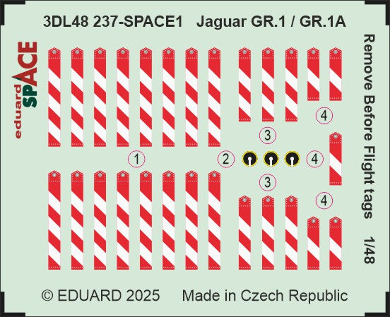 Eduard ED3DL48237 1:48 Sepecat Jaguar Remove Before Flight SPACE Set
