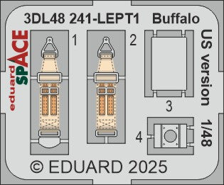 Eduard ED3DL48241 1:48 Brewster F2A-2 Buffalo US version SPACE set