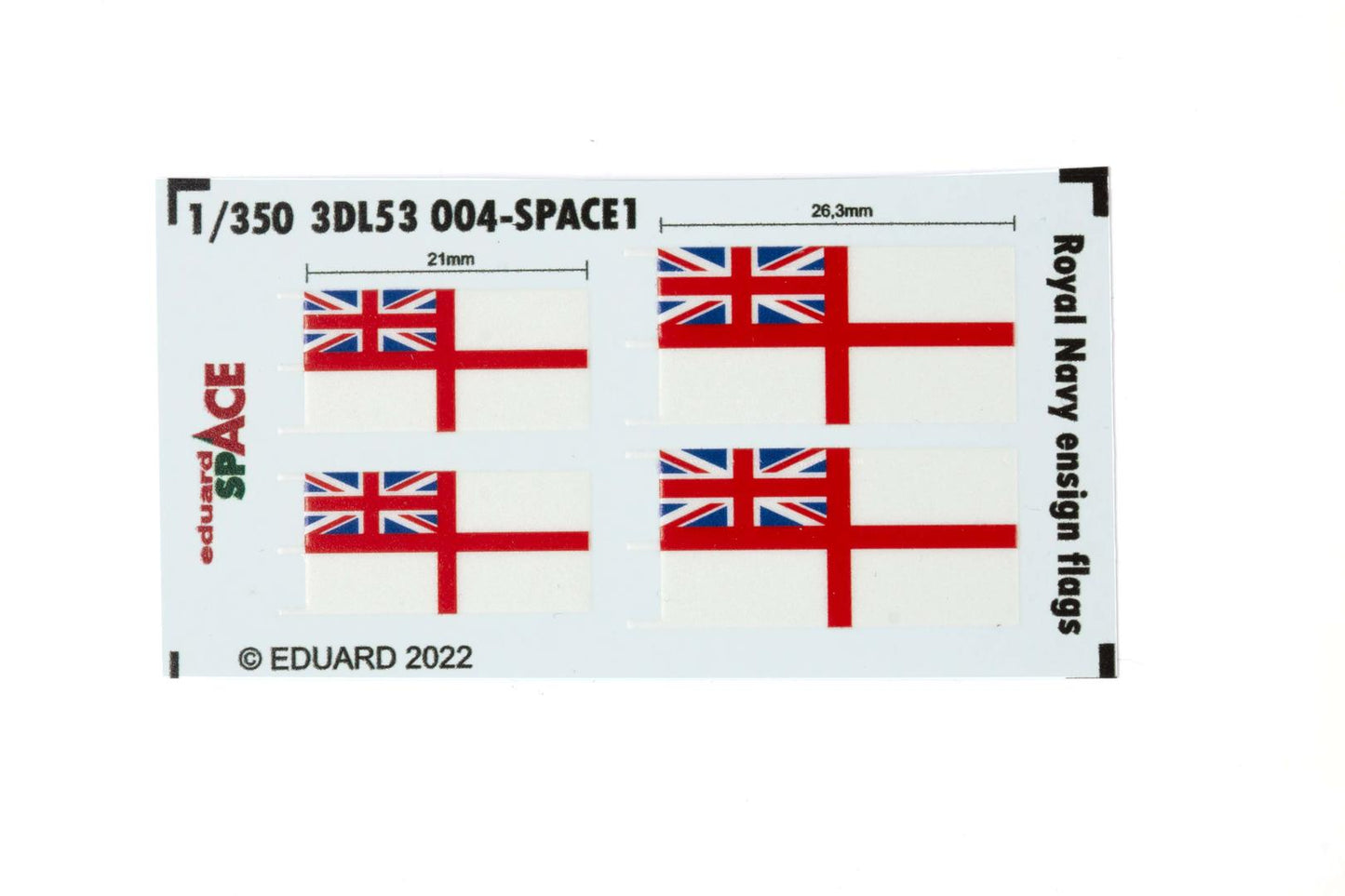 Eduard ED3DL53004 Royal Navy Ensign Flags SPACE 3D Decal 1:350