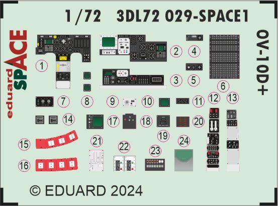 Eduard ED3DL72029 1:72 North-American/Rockwell OV-10D+ Bronco