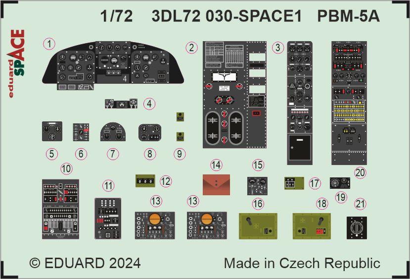 Eduard ED3DL72030 1:72 Martin PBM-5A Mariner