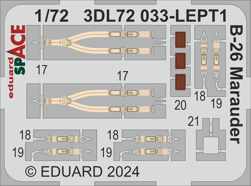 Eduard ED3DL72033 1:72 Martin B-26 Marauder