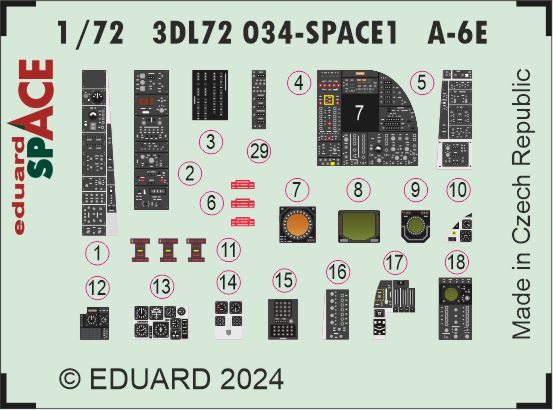 Eduard ED3DL72034 1:72 Grumman A-6E Intruder