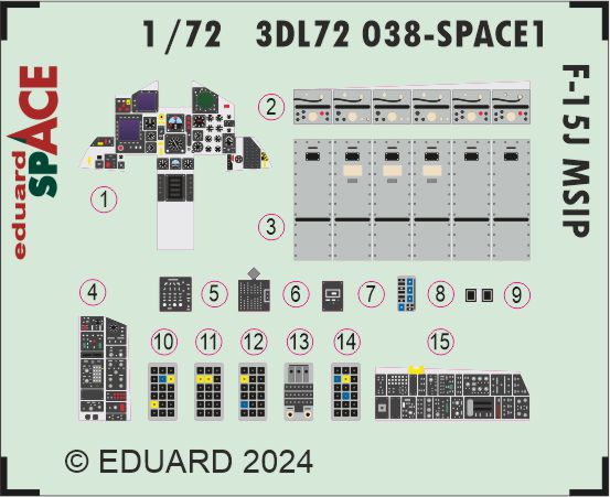 Eduard ED3DL72038 1:72 McDonnell F-15J Eagle MSIP