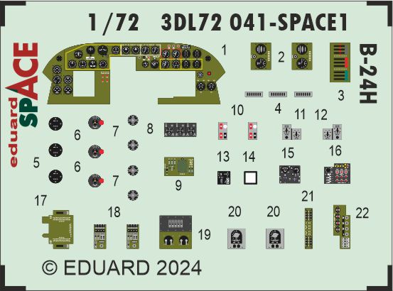 Eduard ED3DL72041 1:72 Consolidated B-24H Liberator