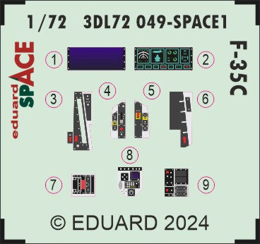 Eduard ED3DL72049 1:72 Lockheed-Martin F-35C Lightning