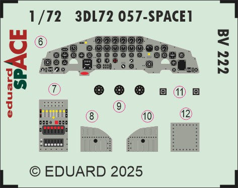 Eduard ED3DL72057 1:72 Blohm-und-Voss Bv-222 SPACE set