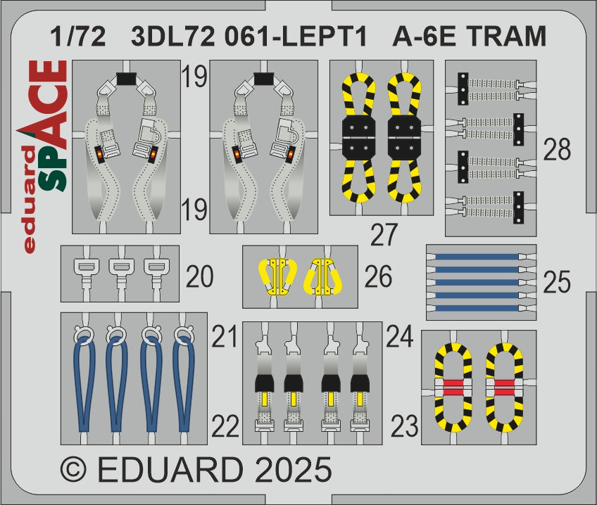 Eduard ED3DL72061 1:72 Grumman A-6E TRAM Intruder SPACE set