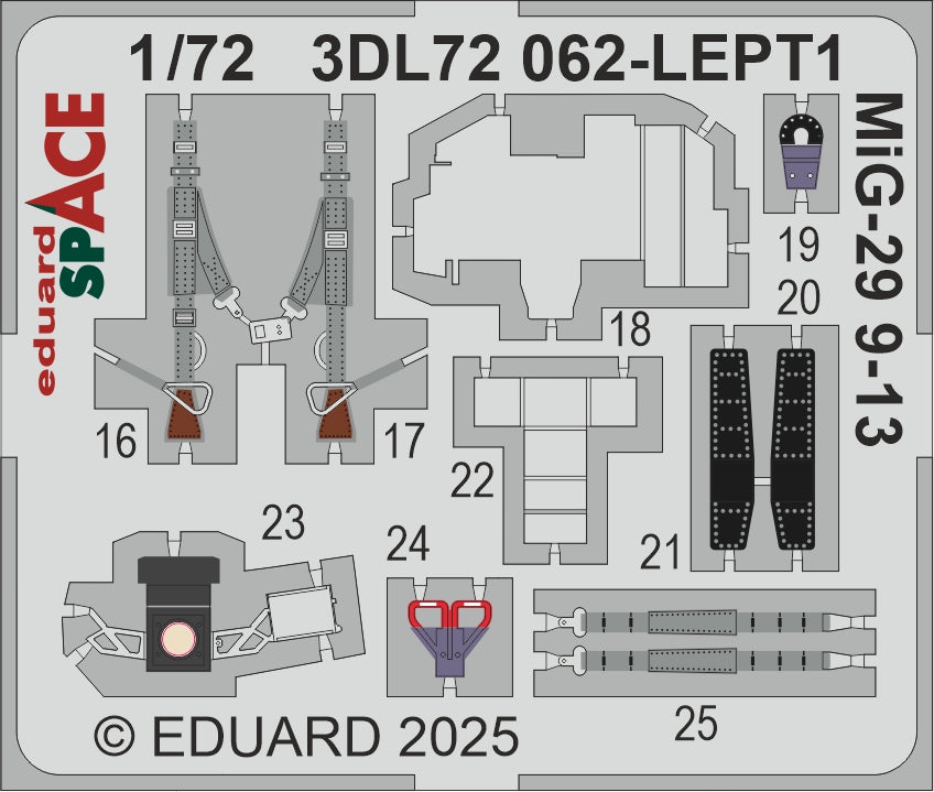 Eduard ED3DL72062 1:72 Mikoyan MiG-29 9-13 SPACE set