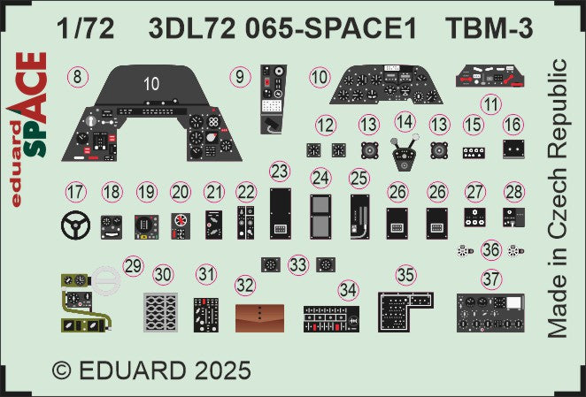 Eduard ED3DL72065 1:72 Grumman TBM-3 Avenger SPACE set