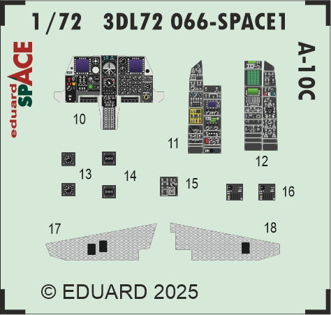 Eduard ED3DL72066 1:72 Fairchild A-10C Thunderbolt ll SPACE set