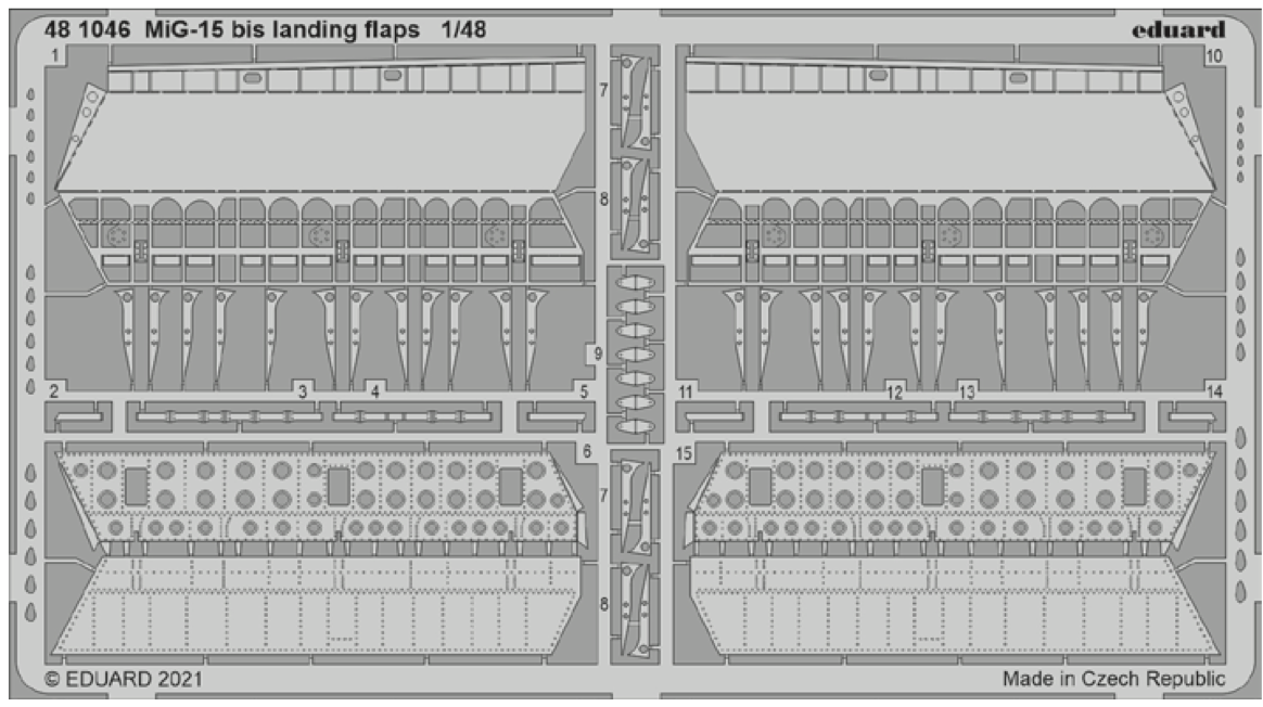 Eduard ED481046 1:48 Mikoyan MiG-15bis landing flaps