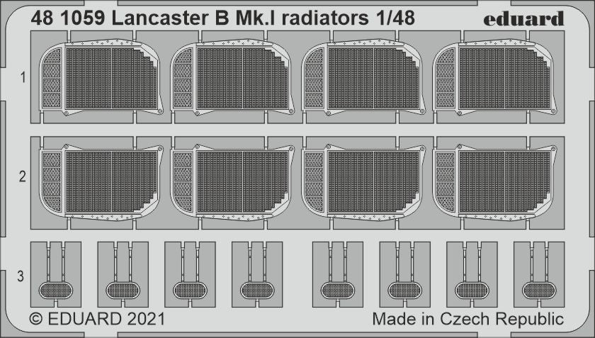 Eduard ED481059 1:48 Avro Lancaster B Mk.I radiators