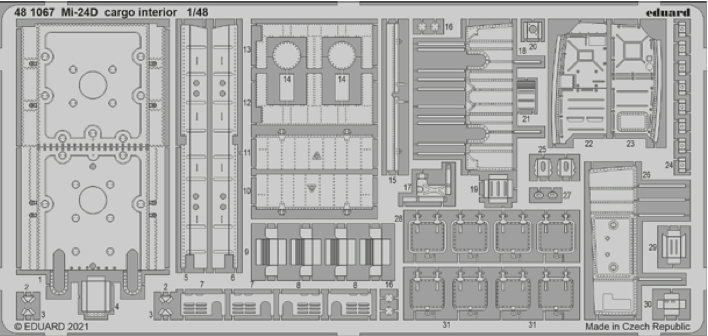 Eduard ED481067 1:48 Mi-24D cargo interior