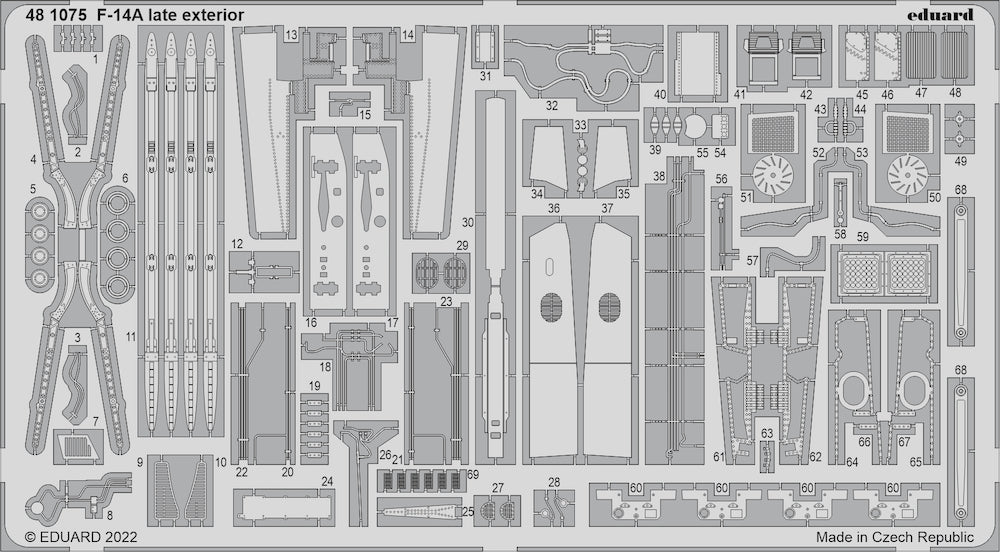 Eduard ED481075 1:48 Grumman F-14A Tomcat late exterior